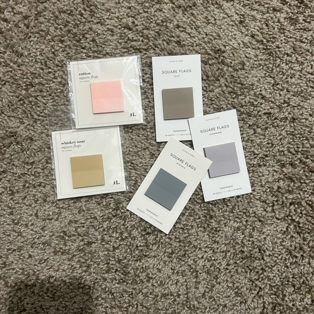 Square Flags Sticky Notes Set